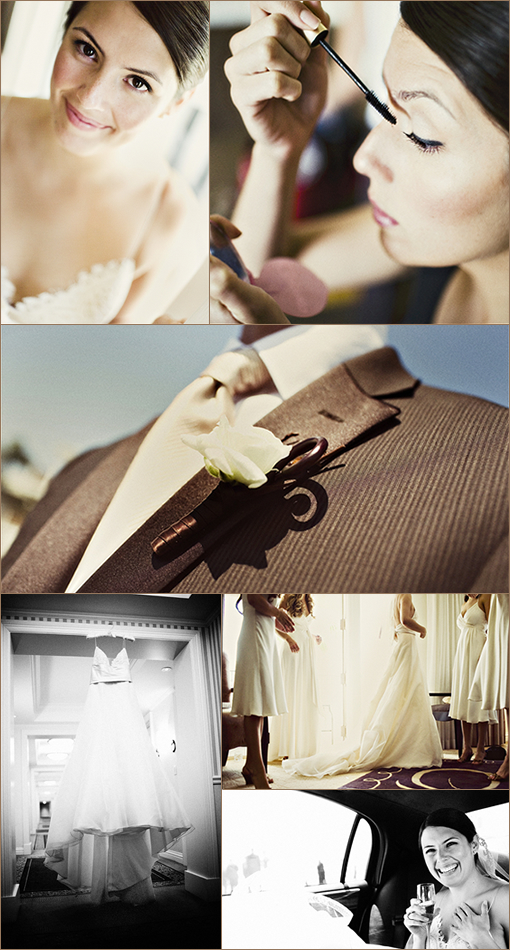 Bride getting ready on her wedding day montage