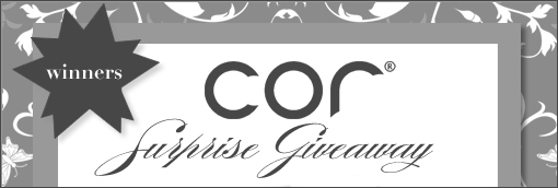 Cor Soap Surprise Giveaway Winners