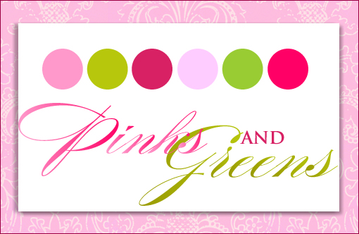 Pink & Green Wedding Colors Palette