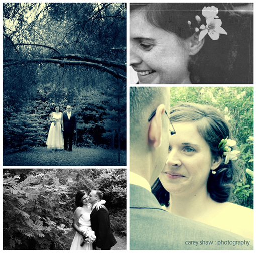 Elegant vintage style wedding photo collage