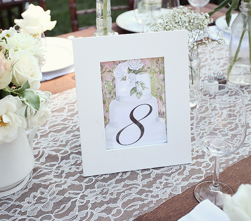 shabby chic table numbers