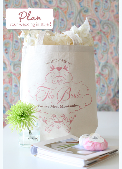 Brides tote bag for wedding day preparation