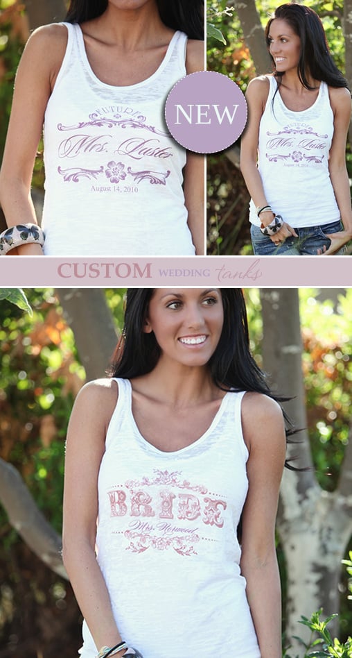 WC COUTURE wedding party tanks and tees.