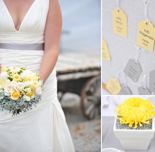 yellow and grey wedding ideas
