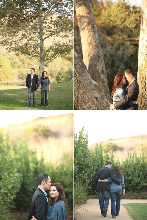 Couple in love enjoying romantic moments in the park