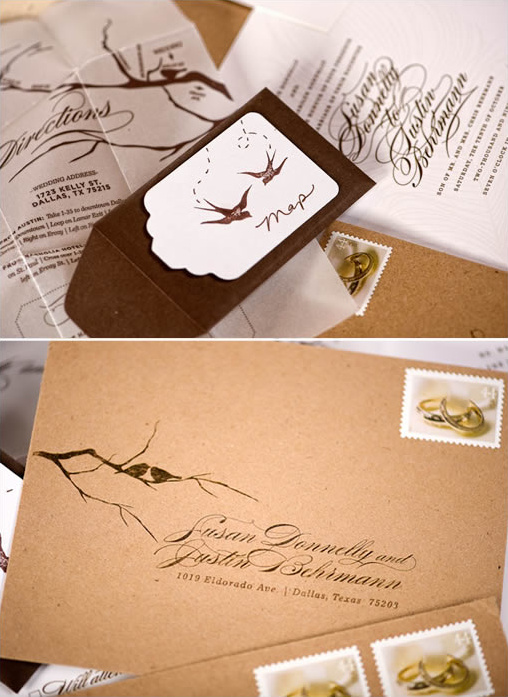 swallow wedding invitations