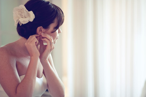 wedding rose hair piece