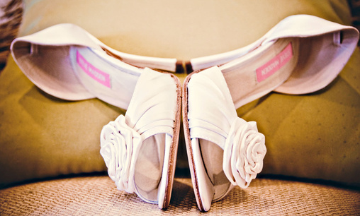 white rose wedding shoes