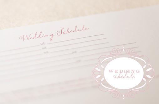 Fancy Schedule and Wedding Timeline Downloads