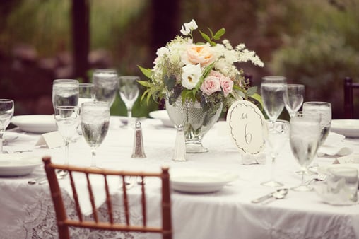 classic wedding table setting