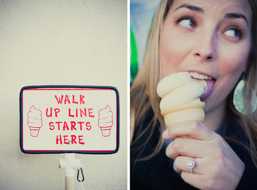 ice cream and trains! {winter engagement session}