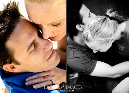 Couple embracing in romantic moment captured in a photo