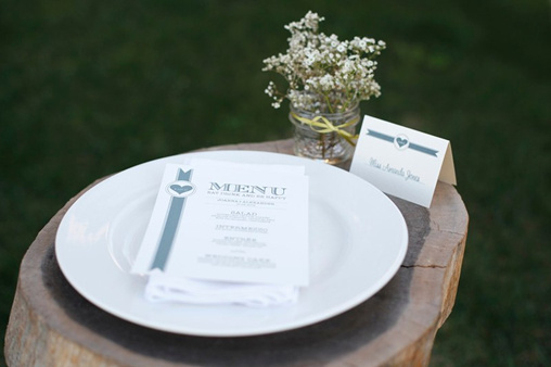 Love Stripes Menu and Escort Cards Free Wedding Templates