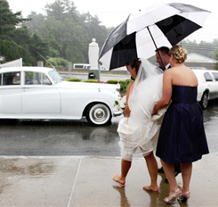 Umbrella wedding photo