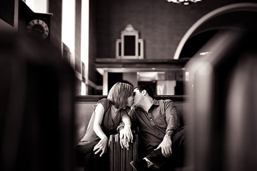 Union Station, Los Angeles Engagement [Dave Richards Photography]