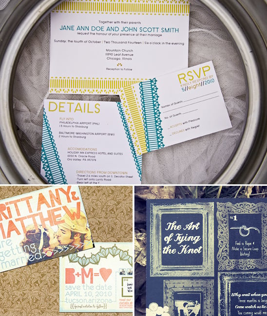 100 Custom Wedding Invitations & Response Cards From Julia's Poppies