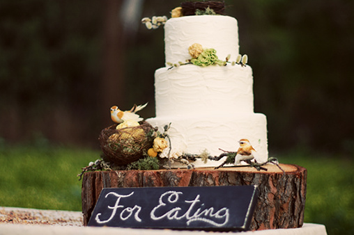 bird wedding cake