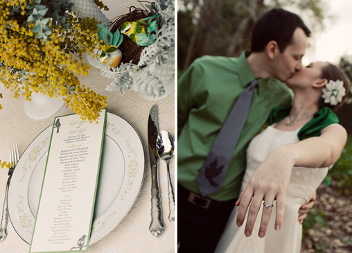 green and yellow wedding ideas