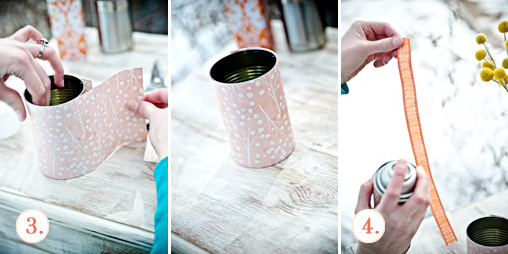 diy floral canisters