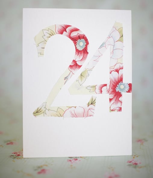 fabric table numbers