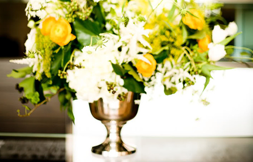 yellow wedding flowers