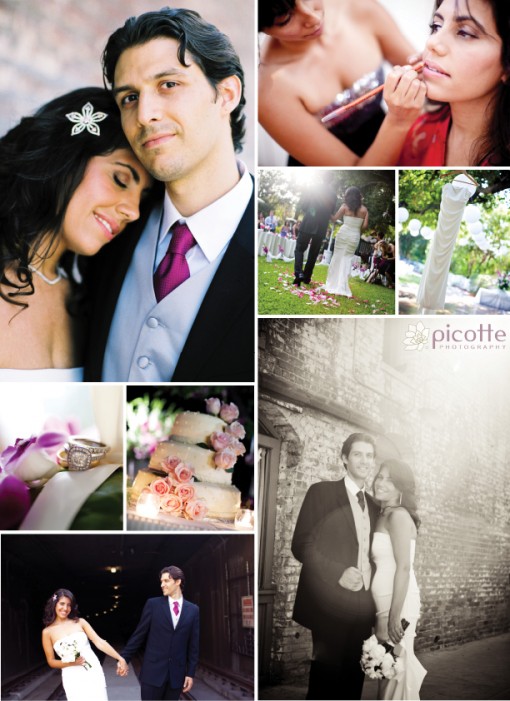 a beautiful backyard wedding . picotte photography