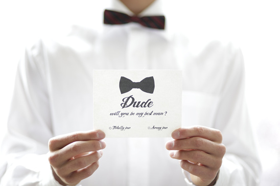 Bow Tie Will you be my Groomsman or Best Man Custom Download Cards
