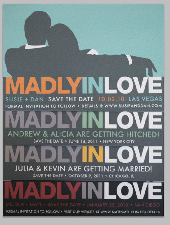 Mad Men Inspired Save The Date Invites Templates