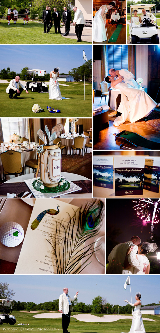 A passion for golf scores big at Kerrie and Bill's wedding