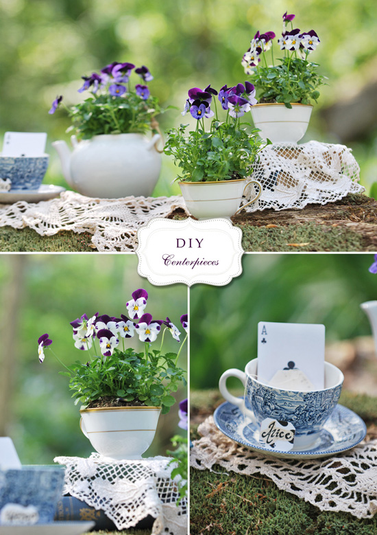 DIY Flower & Teacup Centerpieces