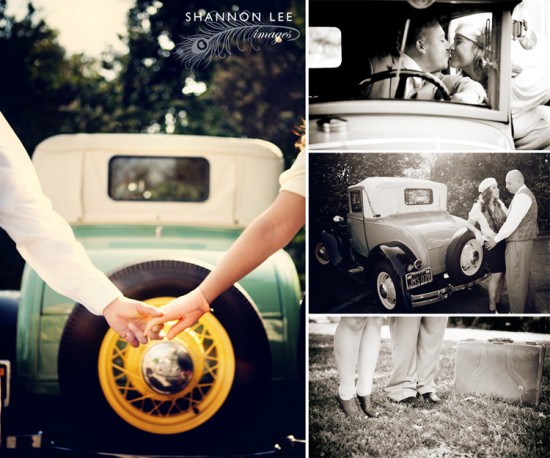 leslie & armando :: themed engagement session :: bonnie & clyde