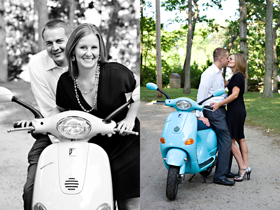 A Vespa for a Spring Lake Engagement