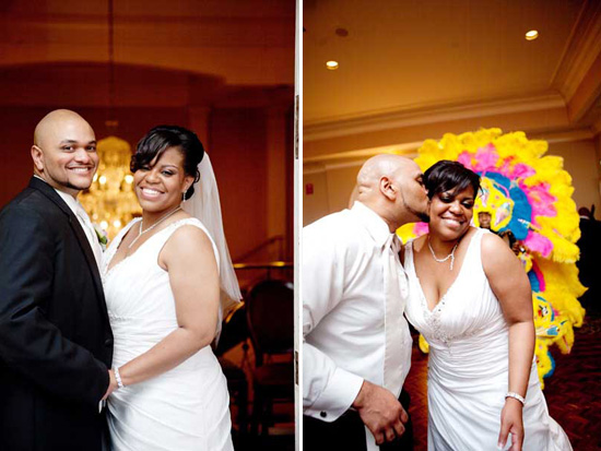 Happy couple on their wedding day, enjoying their special event