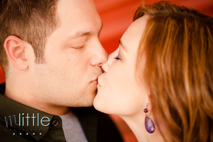 Couple kissing passionately