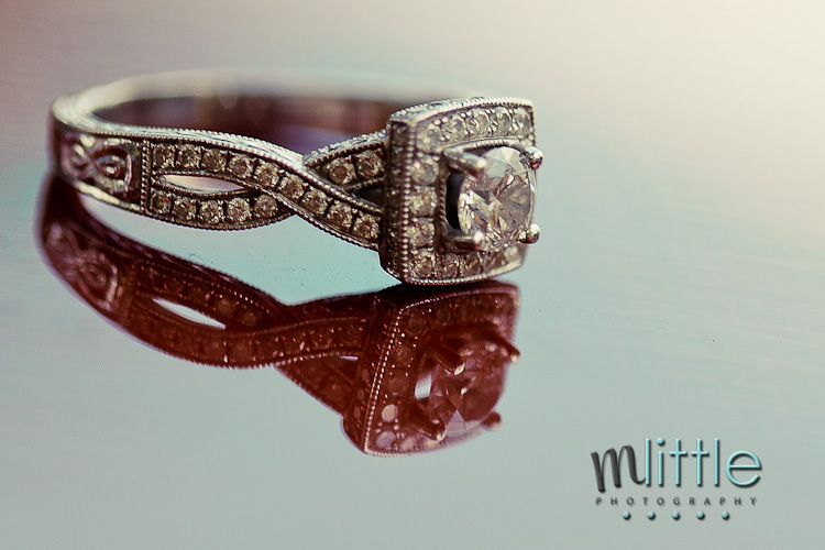 Elegant diamond ring closeup jewelry photography