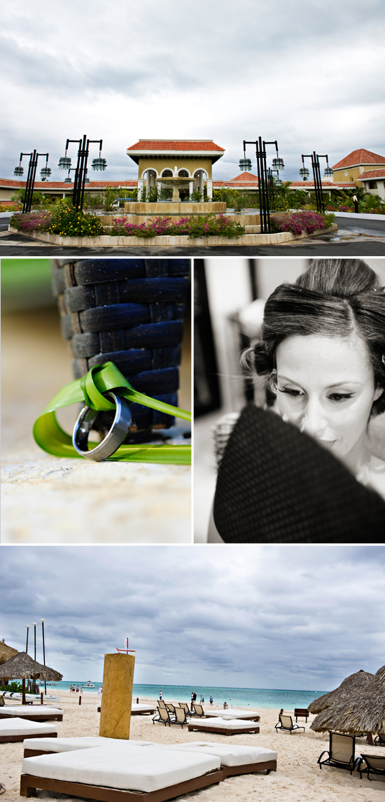 Wedding resort, bride, rings, beach