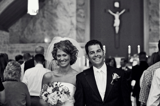 Happy couple on their wedding day