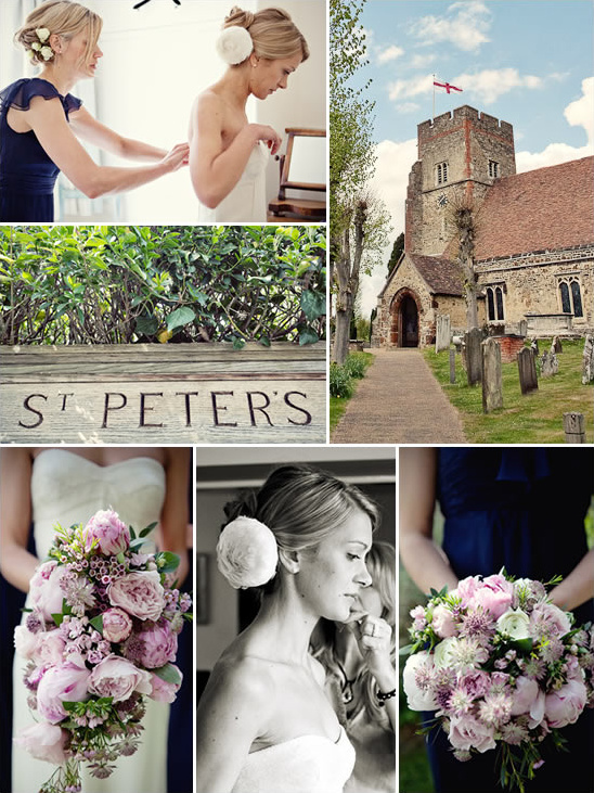 St Peters Church wedding details and bride preparation