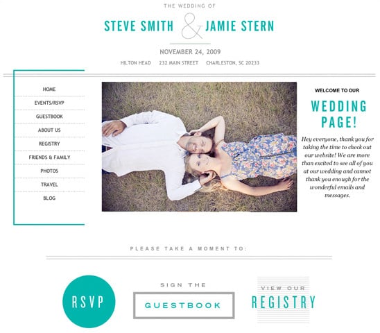 Custom Wedding Websites From Wedding JoJo