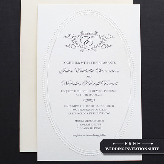 Monogram Do It Yourself Wedding Invitation