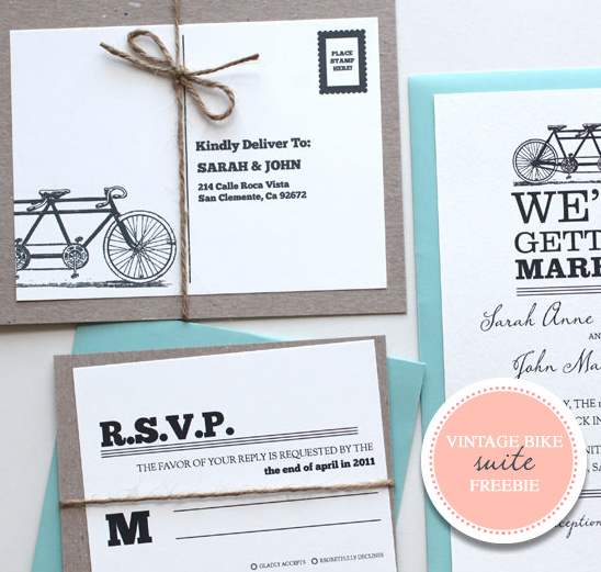 Tandem Bike Do It Yourself Wedding Invitations