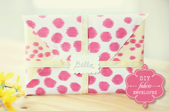 Do It Yourself Pretty Patterned Fabric Envelopes