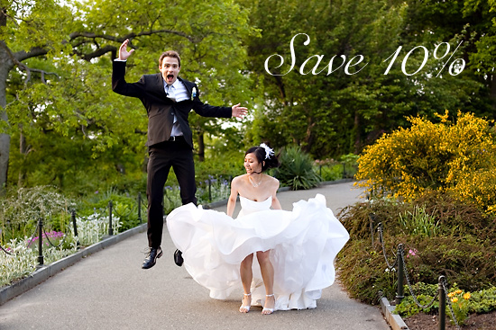 Save 10% on wedding photography package