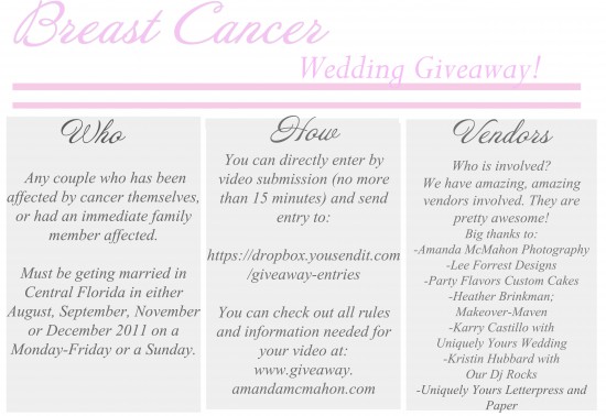 Wedding Giveaway for a Central Florida Wedding!