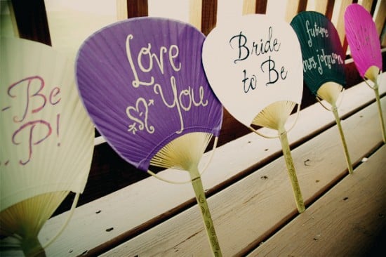New Fun Accessory For Brides: Painted Fans!