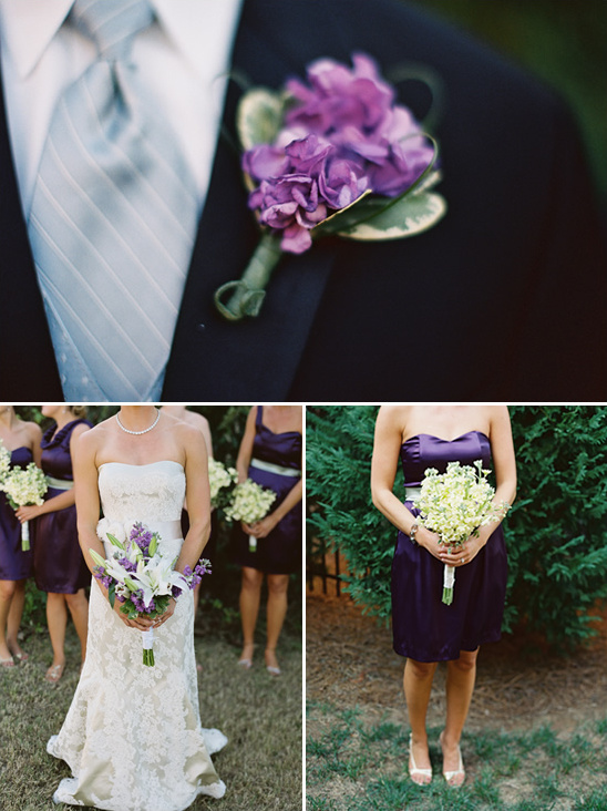 Purple And Lace North Carolina Wedding