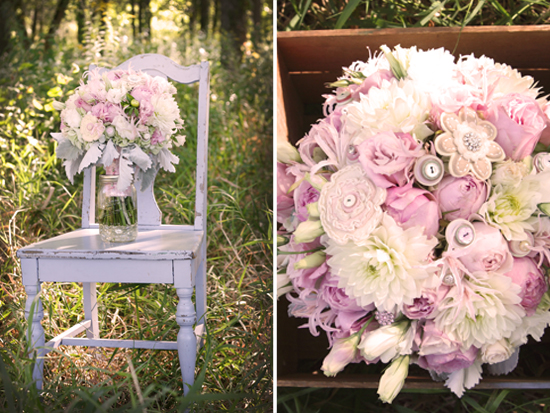 Vintage Button Bouquet Details