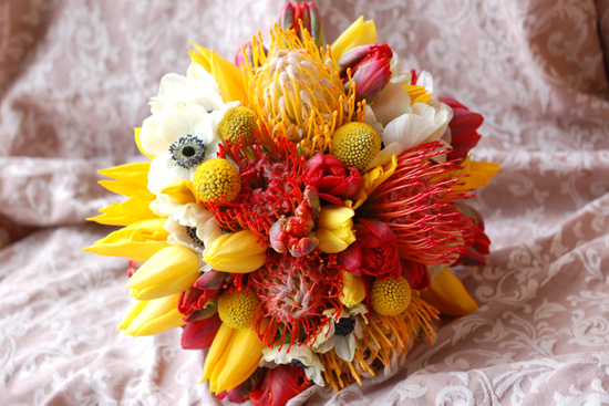 A Red + Yellow Textural Mix from Kio Kreations