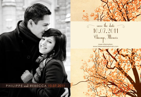 Autumn-inspired Save the Date