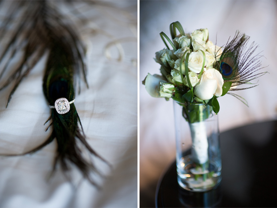 Peacock accent in wedding